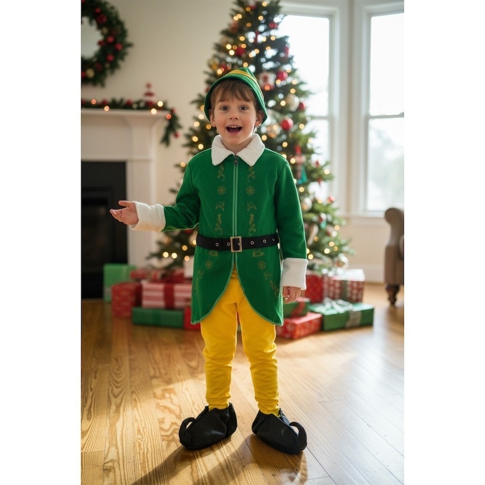 Buddy the elf kids‎ Halloween costume Christmas cosplay S 4/5 six piece set